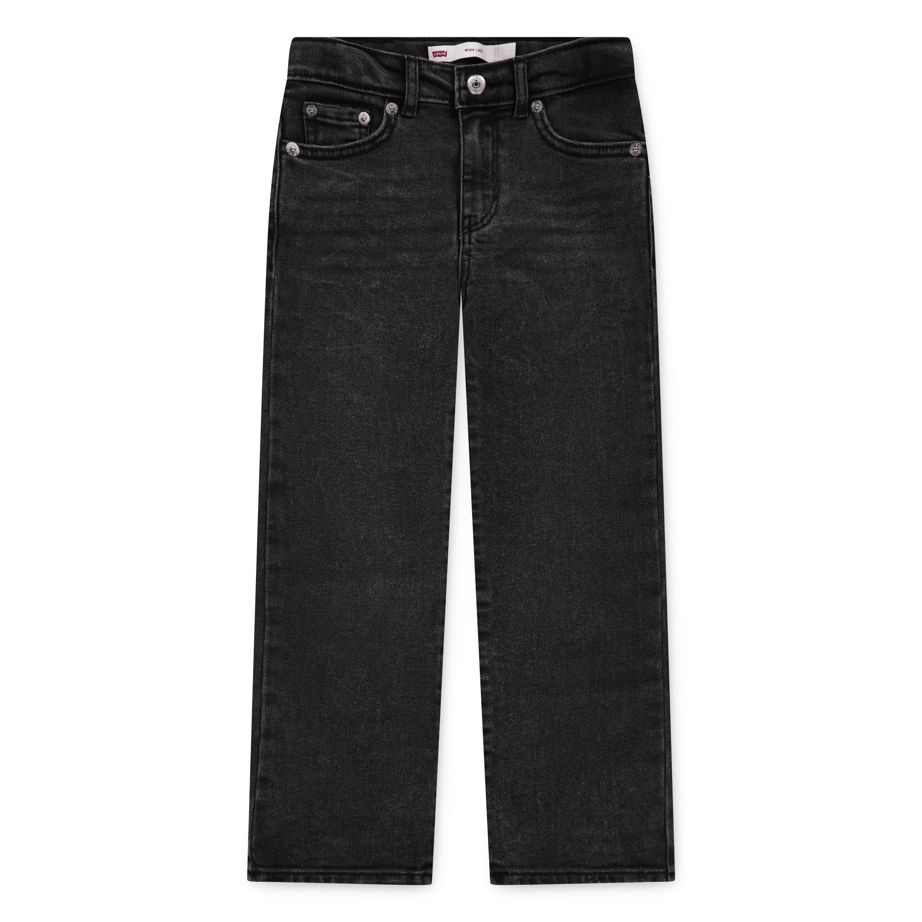 Levi's Little Girls' Wide Leg Black Wash Black Denim Jeans - BLACK